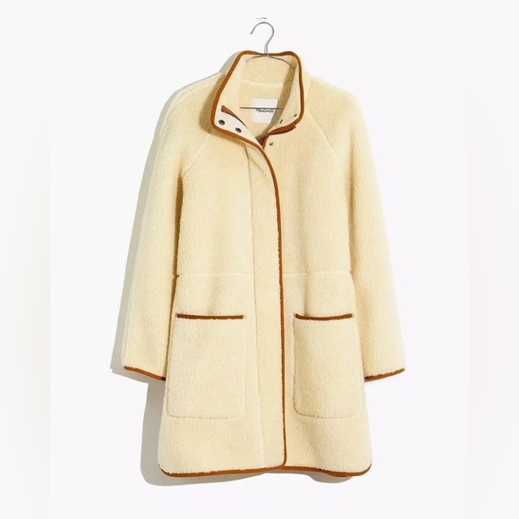 NEW Madewell Sherpa Estate Coat - Picture 4 of 7